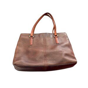 Fossil Womans Vintage Brown Leather Shoulder Handbag SKU 8657